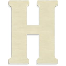 UNFINISHEDWOODCO 23-Inch Unfinished Wood Letter, Large, Letter H