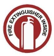 Amazon.com: Fire Extinguisher Inside Decal - Round: Automotive