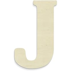 UNFINISHEDWOODCO 23-Inch Unfinished Wood Letter, Large, Letter J