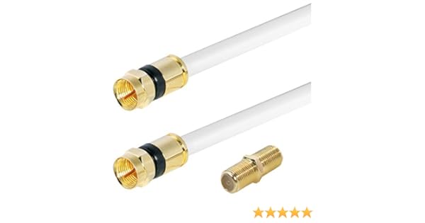 2,5 M Sat de Fox Sat – Cable alargador, garantía de alta End Incluye 1 x Conector F; 2 piezas; apantallado, 5 de; 135 dB; interior Escalera: 100% Cobre para un störungsfreien