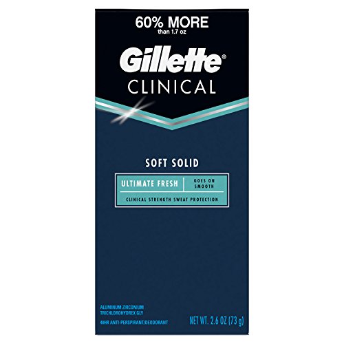 Gillette Clinical Antiperspirant Deodorant for Men, Ultimate Fresh Scent, Advanced Solid, 2.6 Ounce (Packaging May Vary)