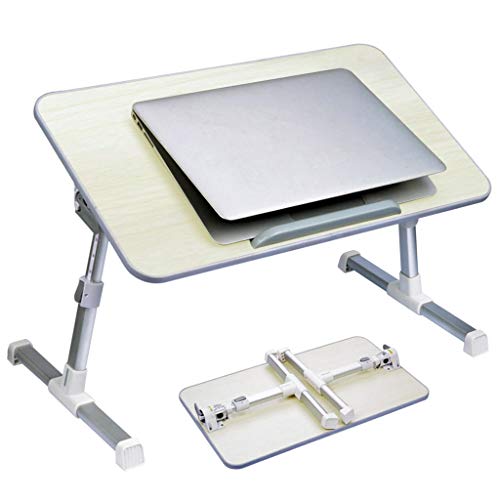 Avantree Adjustable Laptop Table, Portable Standing Bed Desk, Foldable Sofa Breakfast Tray, Notebook Stand Reading Holder for Couch Floor - Minitable Honeydew