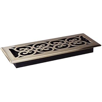 Decor Grates SPH412-A Floor Register, 4-Inch by 12-Inch, Antique Brass