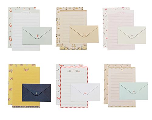 IMagicoo 48 Cute Lovely Writing Stationery Paper Letter Set with 24 ...