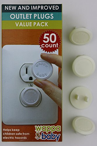 Outlet Covers Baby Proofing (50 Pack) By Wappa Baby | Safe & Secure Electric Plug Protectors | Sturdy Childproof Socket…