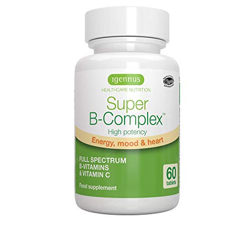 Super B-Complex – High Strength Methylated Vitamin B Complex & Folate (as Quatrefolic), 8 Highly Bioavailable B Vitamins & Vitamin C, 60 Small Tablets