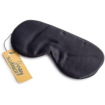 Jersey Slumber 100% Silk Sleep Mask For A Full Night's Sleep | Comfortable & Super Soft Eye Mask With Adjustable Strap | Works With Every Nap Position | Ultimate Sleeping Aid / Blindfold, Blocks Light