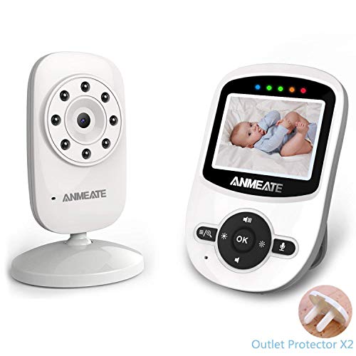 ANMEATE Video Baby Monitor with Digital Camera, Digital 2.4Ghz Wireless Video Monitor with Temperature Monitor, 960ft…