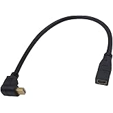 Duttek 4K Down Angled Mini DisplayPort Cable 1FT, Mini DisplayPort Extender Cable, (Mini DP Male to Mini DP Female Adapter) f