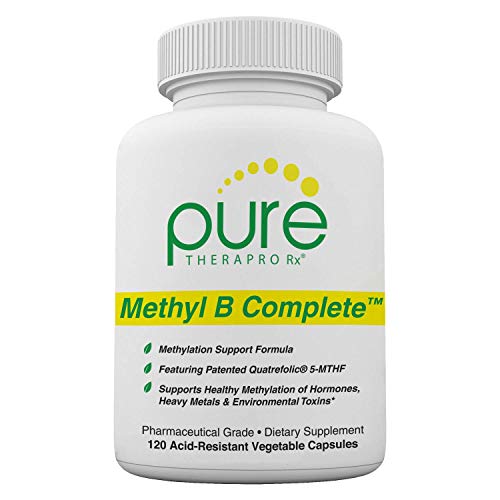 Methyl B Complete - 120 Vegetable Capsules | Optimal Methylation Support Supplement with Quatrefolic 5-MTHF (Active folate), Methylcobalamin (Active B12), B2, B6, and TMG | Pharmaceutical Grade