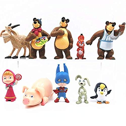 Masha and the Bear RoyalToys Masha Bear Figure Figures Complete Playset ...