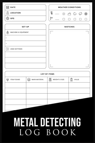 Metal Detecting Log Book: Metal Detecting Log Book For Kids | Treasure ...