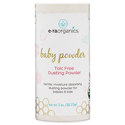 Era Organics Talc Free Baby Powder – USDA Organic Dusting Powder for Excess Moisture & Chafing That’s Actually Good for…