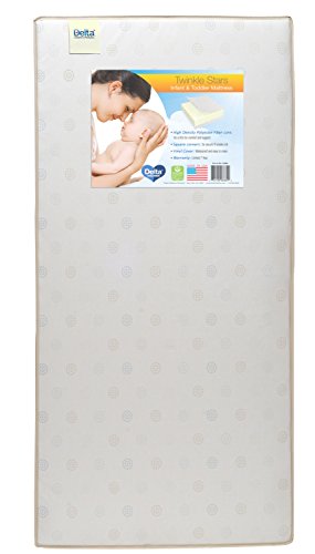 Delta Children Fiber Core Crib and Toddler Mattress | Waterproof | Lightweight | GREENGUARD Gold Certified