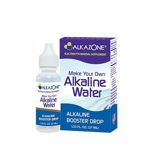 ALKAZONE Make Your Own Alkaline Water | 1 Pack Make 20 Gallon of Alkaline Water | Alkaline Booster Drop | Single Pack 1.25 oz |