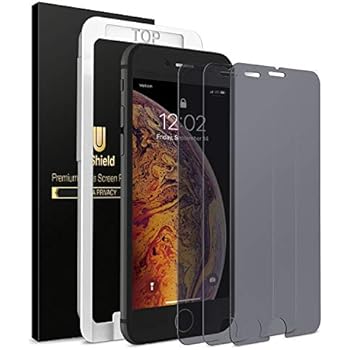 uShield Privacy Screen Protector for Apple iPhone 8 / iPhone 7-3 Pack (w/Installation Frame) Anti-Spy Tempered Glass Screen Protector Compatible with iPhone 8, iPhone 7 (3Pack) [Fit with Most Cases]