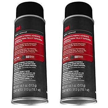 3M 38808 Headliner and Fabric rMHrh Adhesive, 18.1 Oz (2 Pack)