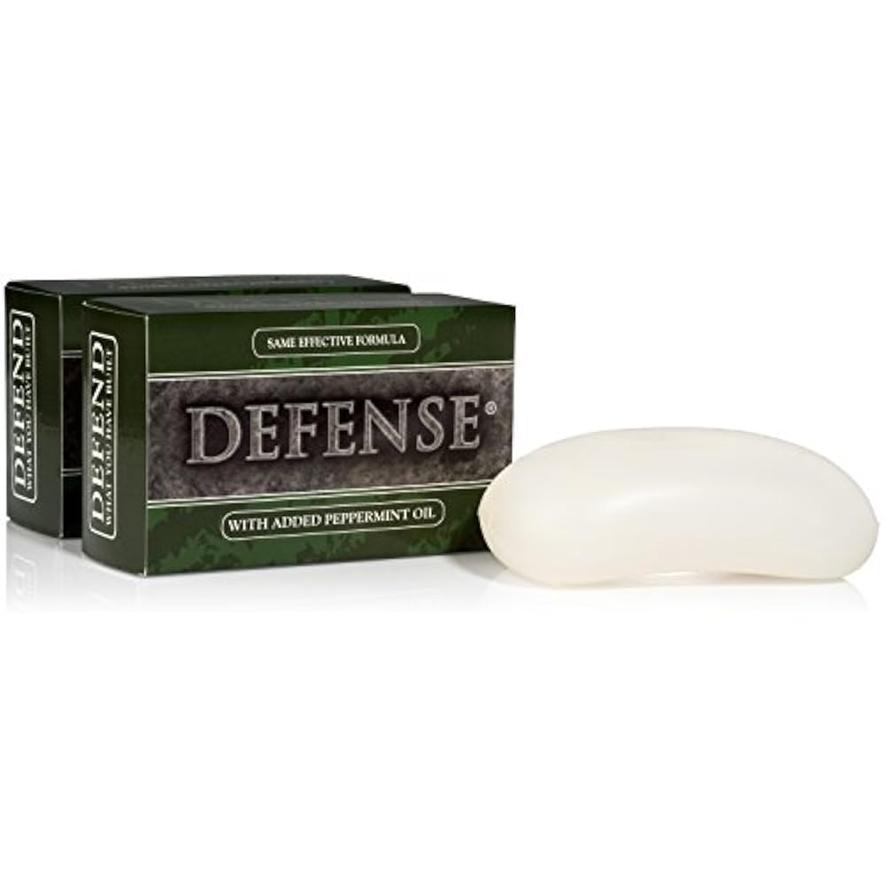 Defense Soap, Peppermint, 4 Ounce Bar (Pack Of 2) - 100% Natural And ...