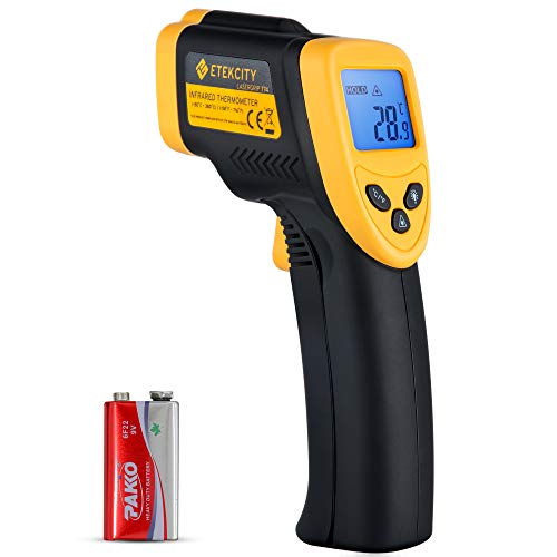 Etekcity Lasergrip 774 Non-contact Digital Laser Infrared Thermometer Temperature Gun -58℉~ 716℉ (-50℃ ~ 380℃), Yellow and Black