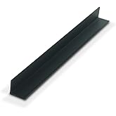 Outwater Plastics 1935-Bk Black 3/4 Inch X 3/4 Inch X 5/64 (.078) Inch Thick Styrene Plastic Even Leg Angle Moulding 72 Inch 