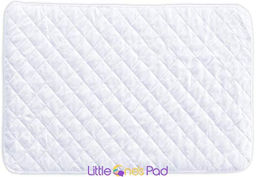 Little One’s Pad Waterproof Fitted Pack N Play Playard Mattress Protector Cover, Padded, White