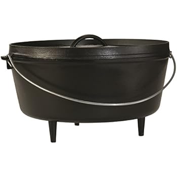 Lodge L14DCO3 Deep Camp Dutch Oven, 10 Qt ,Black