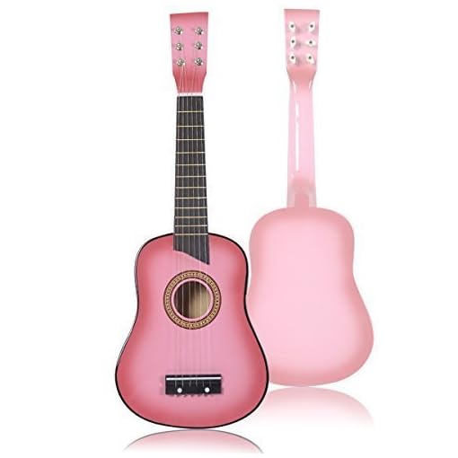 Pink Guitar For Kids 25" Acoustic Beginners