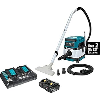 Makita XCV04PT 18V X2 LXT Lithium-Ion (36V) Cordless/Corded 2.1 Gallon HEPA Filter Dry Dust Extractor/Vacuum Kit (5.0Ah)