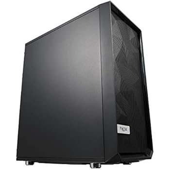 Fractal Design Meshify C - Compact Mid Tower Computer Case - Open ATX Layout- High Performance Airflow/Cooling - 2X Fans Included - PSU Shroud - Modular Interior - Water-cooling Ready - USB3.0 - Black