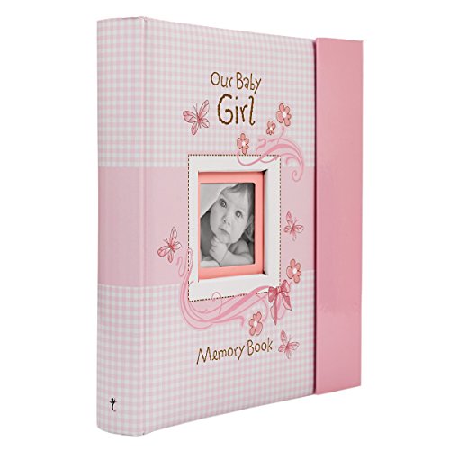 Christian Art Gifts Girl Baby Book of Memories Pink Keepsake Photo Album | Our Baby Girl Memory Book | Baby Book with…