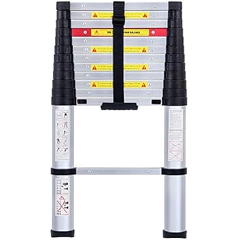 12.5 Foot Aluminum Telescoping Ladder 330 Pound Capacity