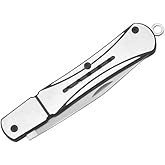 Rhomba Small Cutter Stainless Steel Package Opener Knife, Safety Utility Cutter, Cutting Tool, 7 cm Hang on a Keychain, Porta