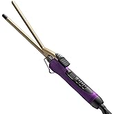 3/8 Inch Small Ceramic Curling Wand with Adjustable Temperature for Short & Long Hair