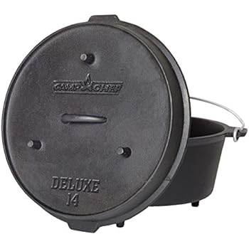 Camp Chef 12 Qt Seasoned Cast Iron Dutch Oven