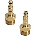 Calsgkspray 2Pcs Gold M22 Adapter High Pressure Washer Hose Adapter Pressure Pipe Quick Connector Converter Fitting for K Ser