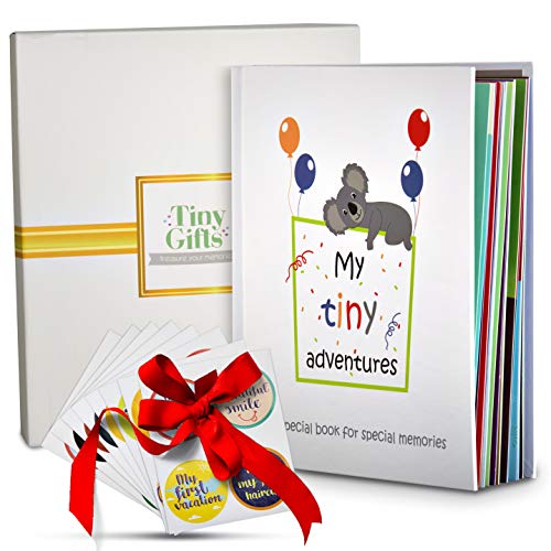 First 5 Years Baby Memory Book + 28 Monthly & Milestone Stickers. Record Your Girl or Boy Photos & Milestones. Keepsake…