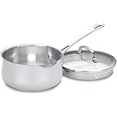 Cuisinart 419-18P 2-Quart Pour Saucepan with Cover Contour Cookware, Stainless Steel