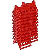 Mytee Products (20 Pack) V Shaped Board 4" Red Plastic Corner Edge Protectors for Cargo Loads | Tie Down Strap Guard for Winc