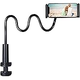 Hosann Century Gooseneck Phone Holder for Bed, Flexible Arm Adjustable Cell Phones Mount Clamp on Desk, 360° Adjustable Compa