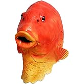 HENGYUTOYMASK Realistic Fish Mask Latex Animal Head Mask Halloween Costume Headwear Masquerade Party Adult