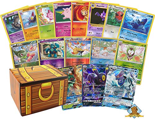 100 Assorted Pokemon Cards - 2 GX Ultra Rare Cards (200 HP or Higher ...