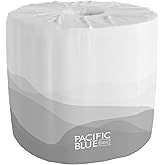 Pacific Blue Basic 2-Ply Embossed Toilet Paper (previously branded Envision), 19885, 550 Sheets Per Roll, 80 Rolls Per Case