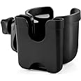 Accmor Stroller Cup Holder with Phone Holder, Bike Cup Holder, Universal Cup Holder for Uppababy Nuna Doona Strollers, 2-in-1