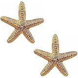 اشتري felson 2023 Summer Beach Large Starfish Earrings for Women Girls Vocation Boho Stud Star Earrings Gold Silver (Gold) في الامارات