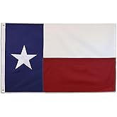 TEXAS Flag 3x5 by Grace Alley, Quality Embroidered Lone Star, Sewn Stripes, Fade Resistant, Long Lasting Outdoor Durability, 