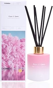 Posinda Fragrances Reed Diffuser Aroma Diffuser Oil and Rattan Sticks Set Aromatic Air Fresheners for Home Office and Luxury Gifts Set for Women 3.5fl.oz 100ml Roses&Queens