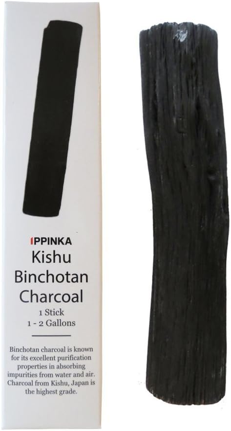 Large Kishu Binchotan Charcoal Water Purifying Stick, Filters 1-2 Gallons of Water