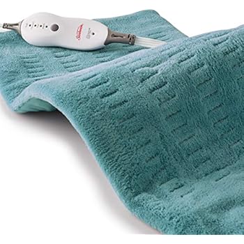 Sunbeam Heating Pad for Pain Relief | XL King Size SoftTouch, 4 Heat Settings with Auto-Off | Teal, 12-Inch x 24-Inch