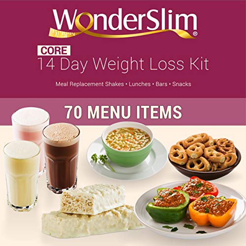 WonderSlim Core 2 Week Diet Kit – Complete Weight Loss Package – Meal Replacements, Protein Supplements, Snacks and Lifestyle Guide