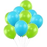 KUMEED Sky Blue Green Balloons 12" Latex Balloons Vivid Bright Color Balloon Globos Party Birthday Wedding Balloons Pack of 1